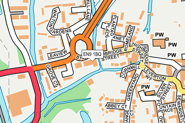 EN9 1BQ map - OS OpenMap – Local (Ordnance Survey)
