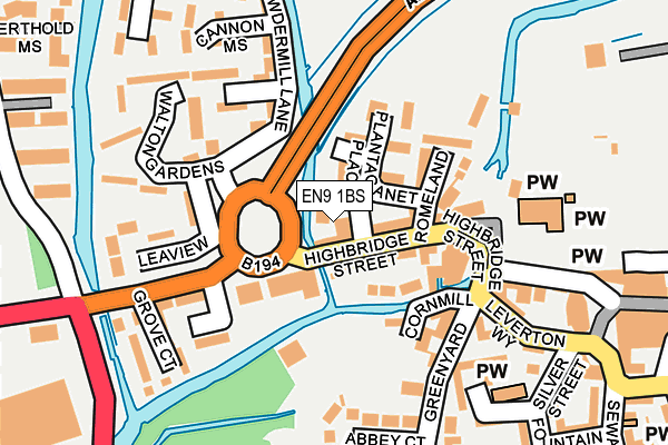 Map of WALTHAM NEWSAGENTS LTD at local scale