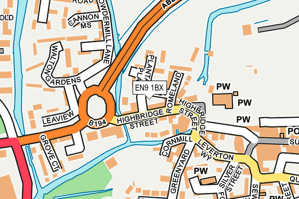 EN9 1BX map - OS OpenMap – Local (Ordnance Survey)