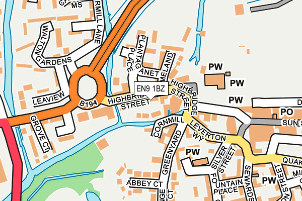 EN9 1BZ map - OS OpenMap – Local (Ordnance Survey)