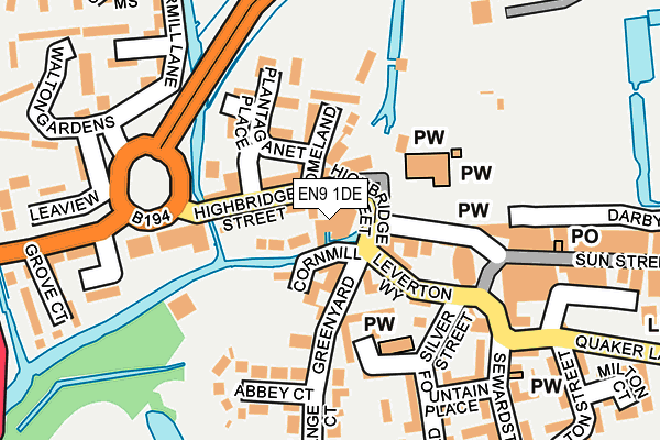 EN9 1DE map - OS OpenMap – Local (Ordnance Survey)
