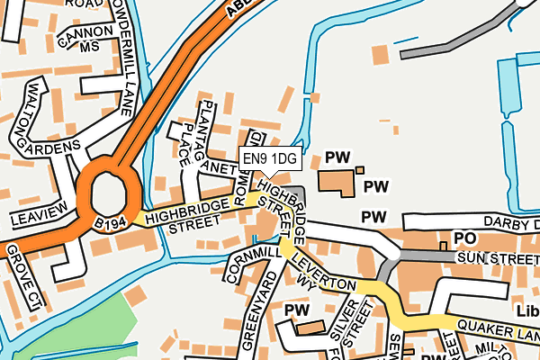 EN9 1DG map - OS OpenMap – Local (Ordnance Survey)