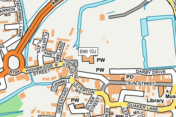 EN9 1DJ map - OS OpenMap – Local (Ordnance Survey)