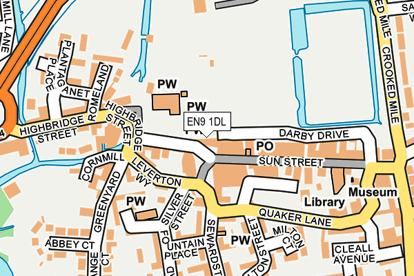 EN9 1DL map - OS OpenMap – Local (Ordnance Survey)
