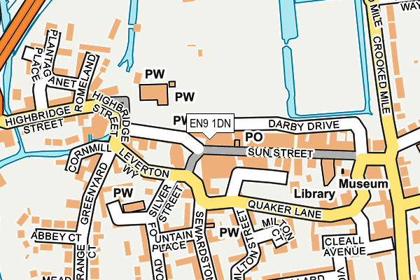 EN9 1DN map - OS OpenMap – Local (Ordnance Survey)
