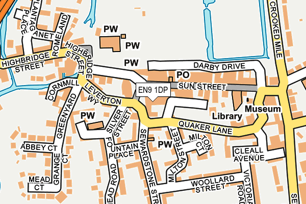EN9 1DP map - OS OpenMap – Local (Ordnance Survey)