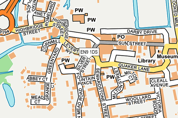 EN9 1DS map - OS OpenMap – Local (Ordnance Survey)