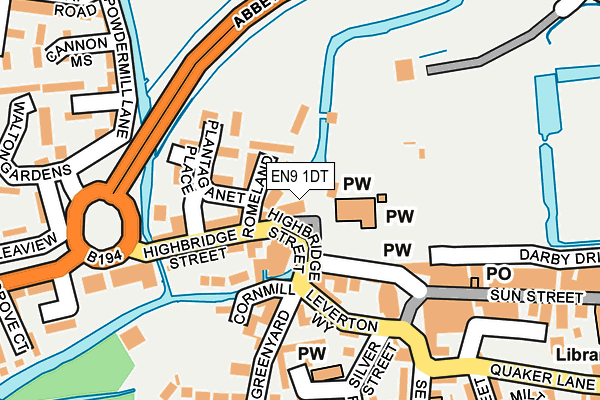 EN9 1DT map - OS OpenMap – Local (Ordnance Survey)