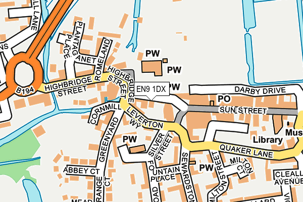 EN9 1DX map - OS OpenMap – Local (Ordnance Survey)