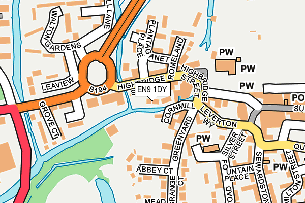 EN9 1DY map - OS OpenMap – Local (Ordnance Survey)