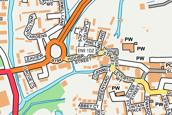 EN9 1DZ map - OS OpenMap – Local (Ordnance Survey)
