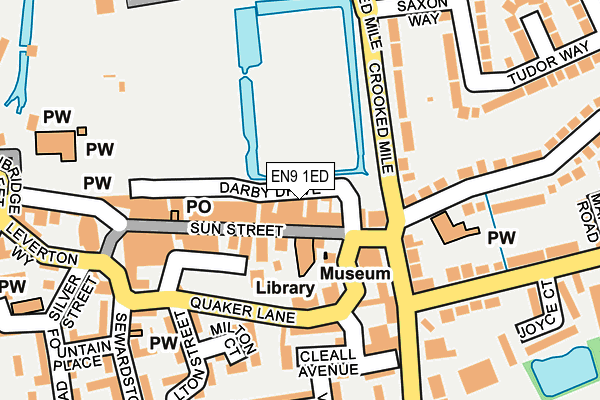 EN9 1ED map - OS OpenMap – Local (Ordnance Survey)