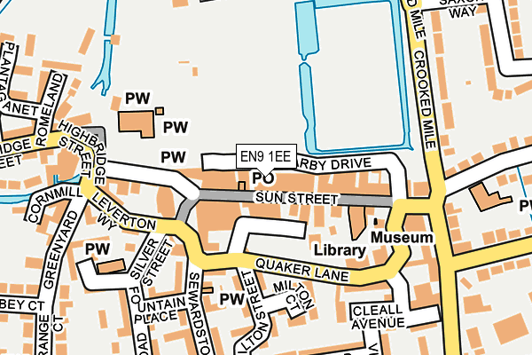EN9 1EE map - OS OpenMap – Local (Ordnance Survey)