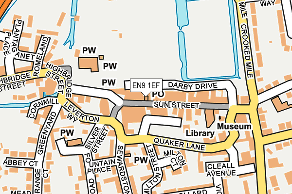 EN9 1EF map - OS OpenMap – Local (Ordnance Survey)