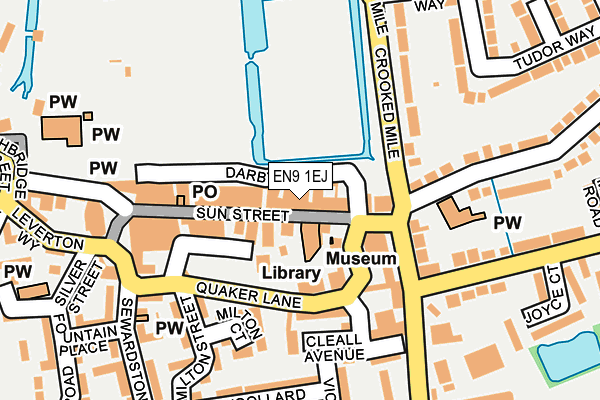 EN9 1EJ map - OS OpenMap – Local (Ordnance Survey)