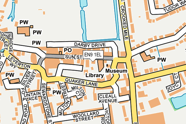 EN9 1EL map - OS OpenMap – Local (Ordnance Survey)
