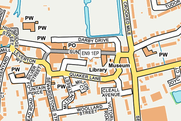EN9 1EP map - OS OpenMap – Local (Ordnance Survey)