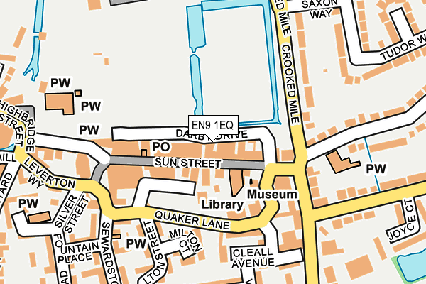 EN9 1EQ map - OS OpenMap – Local (Ordnance Survey)