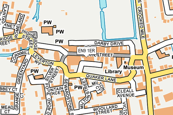 EN9 1ER map - OS OpenMap – Local (Ordnance Survey)