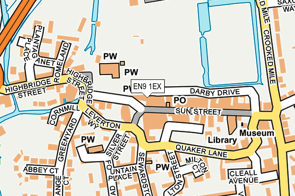 EN9 1EX map - OS OpenMap – Local (Ordnance Survey)