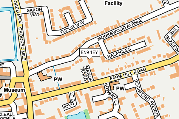 EN9 1EY map - OS OpenMap – Local (Ordnance Survey)