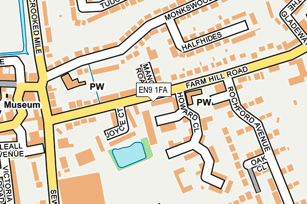 EN9 1FA map - OS OpenMap – Local (Ordnance Survey)