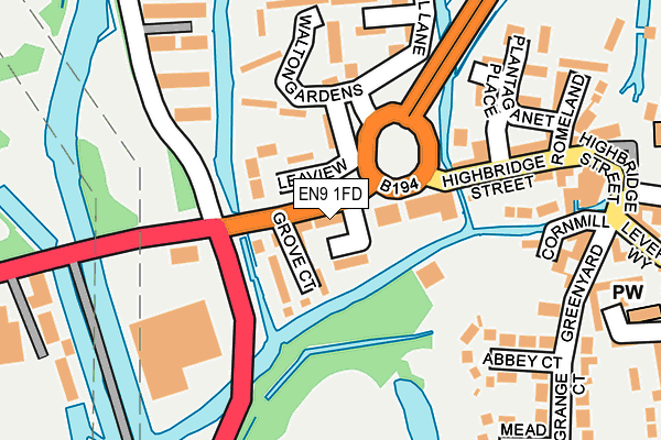 EN9 1FD map - OS OpenMap – Local (Ordnance Survey)