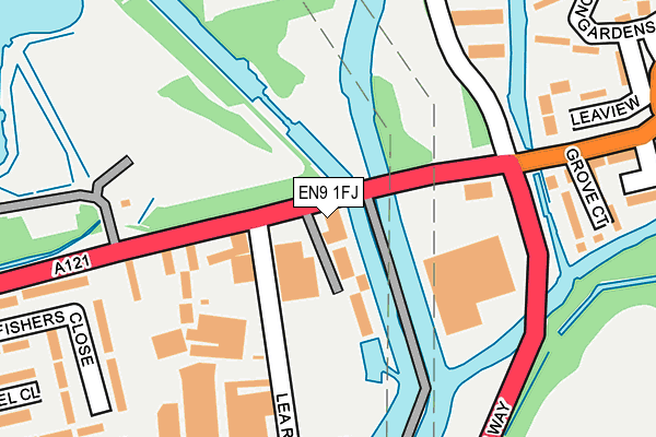 EN9 1FJ map - OS OpenMap – Local (Ordnance Survey)