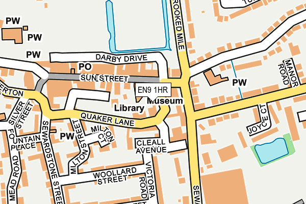EN9 1HR map - OS OpenMap – Local (Ordnance Survey)