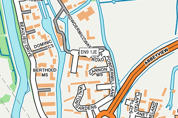 EN9 1JE map - OS OpenMap – Local (Ordnance Survey)