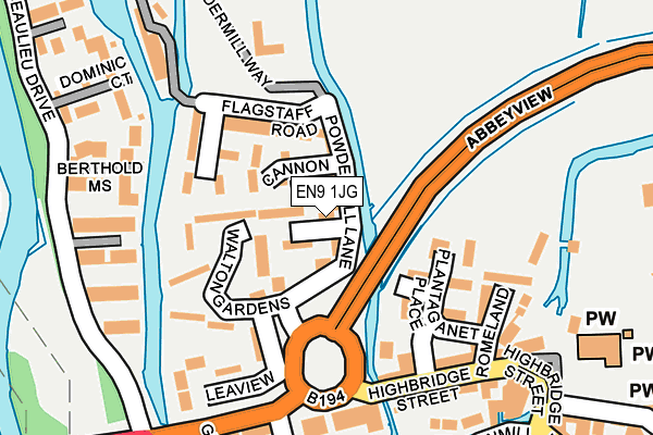 EN9 1JG map - OS OpenMap – Local (Ordnance Survey)