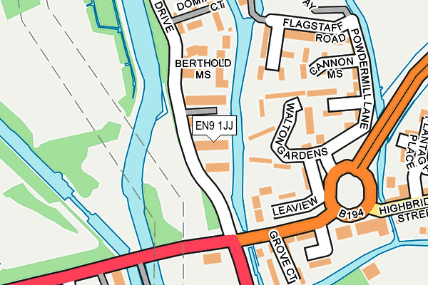 EN9 1JJ map - OS OpenMap – Local (Ordnance Survey)