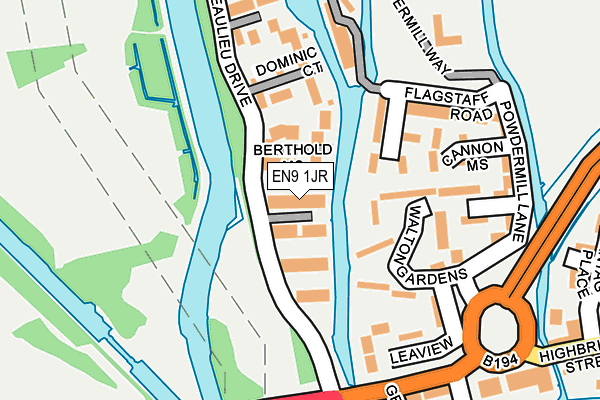 EN9 1JR map - OS OpenMap – Local (Ordnance Survey)