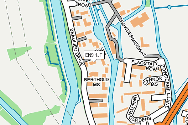 EN9 1JT map - OS OpenMap – Local (Ordnance Survey)