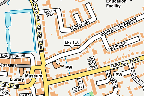 EN9 1LA map - OS OpenMap – Local (Ordnance Survey)