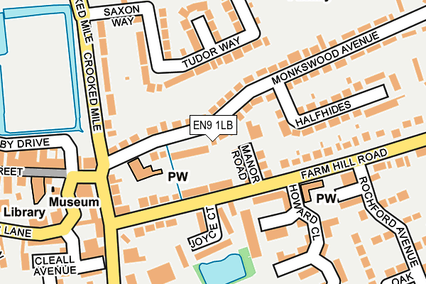 EN9 1LB map - OS OpenMap – Local (Ordnance Survey)