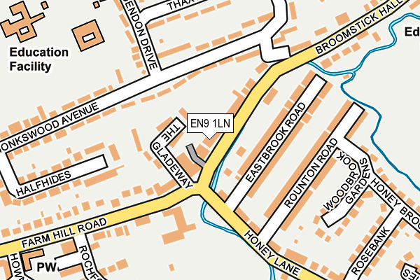EN9 1LN map - OS OpenMap – Local (Ordnance Survey)