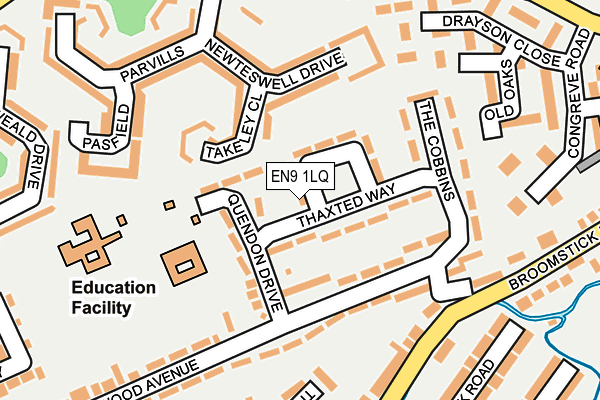 EN9 1LQ map - OS OpenMap – Local (Ordnance Survey)