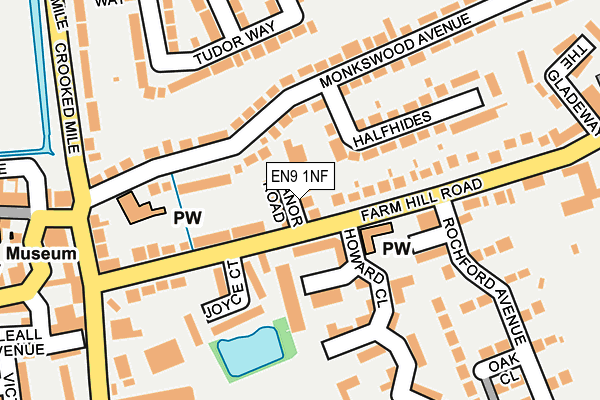EN9 1NF map - OS OpenMap – Local (Ordnance Survey)