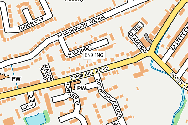 EN9 1NG map - OS OpenMap – Local (Ordnance Survey)