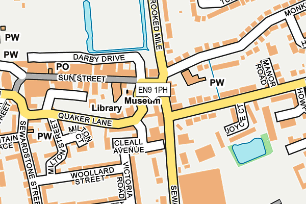 EN9 1PH map - OS OpenMap – Local (Ordnance Survey)