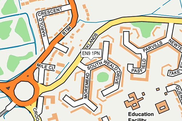 EN9 1PN map - OS OpenMap – Local (Ordnance Survey)
