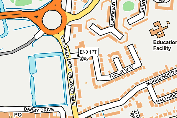 EN9 1PT map - OS OpenMap – Local (Ordnance Survey)
