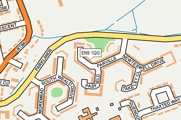 EN9 1QG map - OS OpenMap – Local (Ordnance Survey)