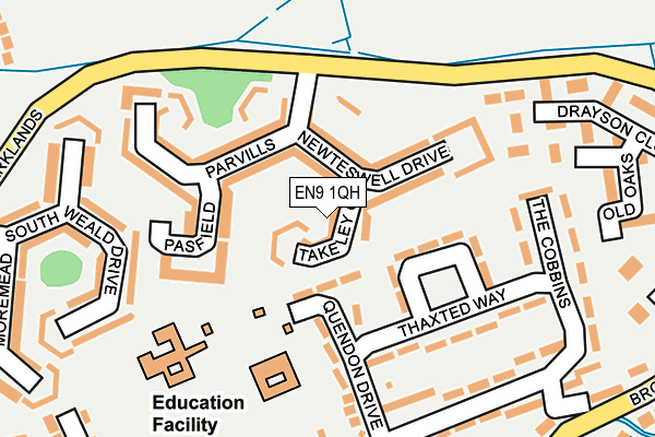 EN9 1QH map - OS OpenMap – Local (Ordnance Survey)