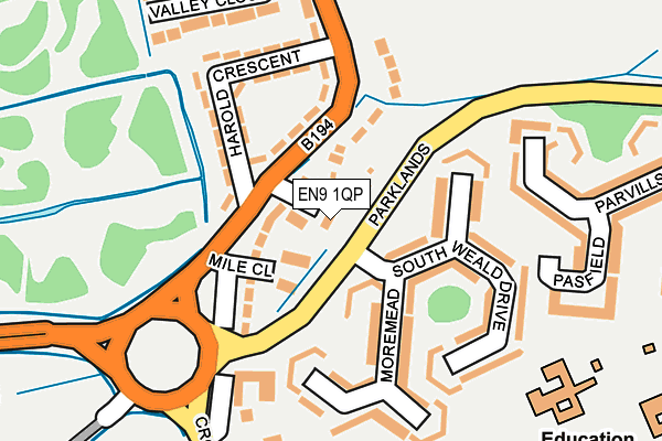 EN9 1QP map - OS OpenMap – Local (Ordnance Survey)