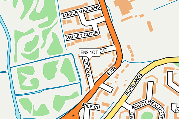 EN9 1QT map - OS OpenMap – Local (Ordnance Survey)