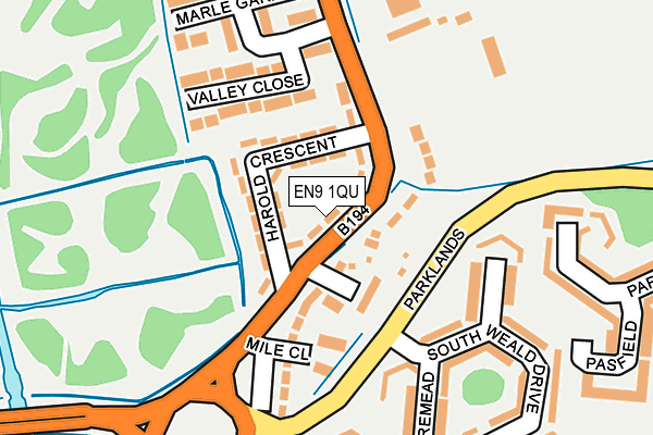 EN9 1QU map - OS OpenMap – Local (Ordnance Survey)