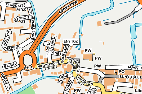 EN9 1QZ map - OS OpenMap – Local (Ordnance Survey)