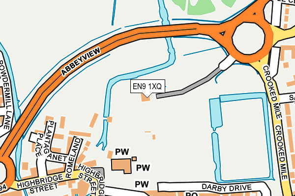 EN9 1XQ map - OS OpenMap – Local (Ordnance Survey)